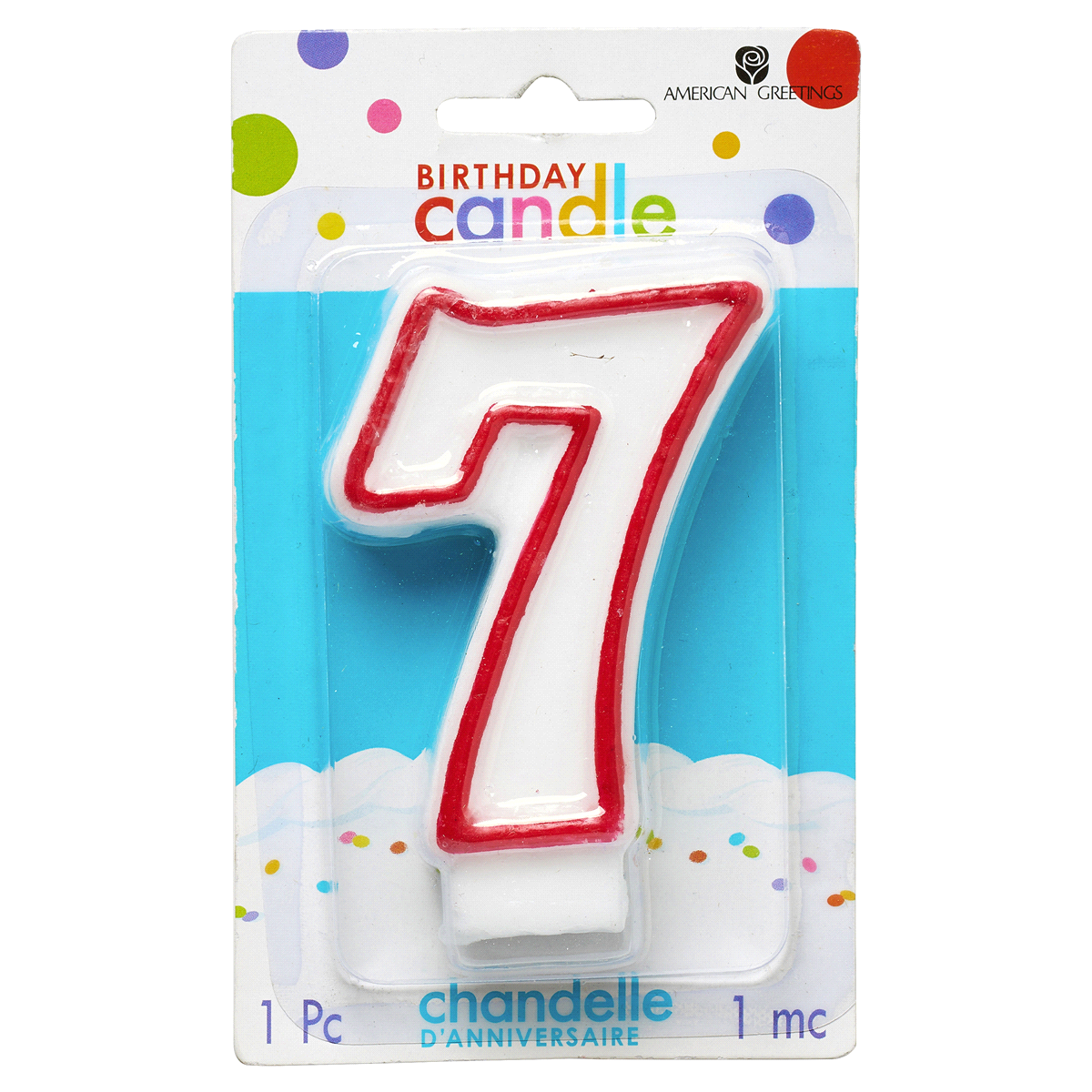 slide 2 of 2, AMERICAN GREETINGS Design Ware Number 7 Birthday Candle, 1 ct