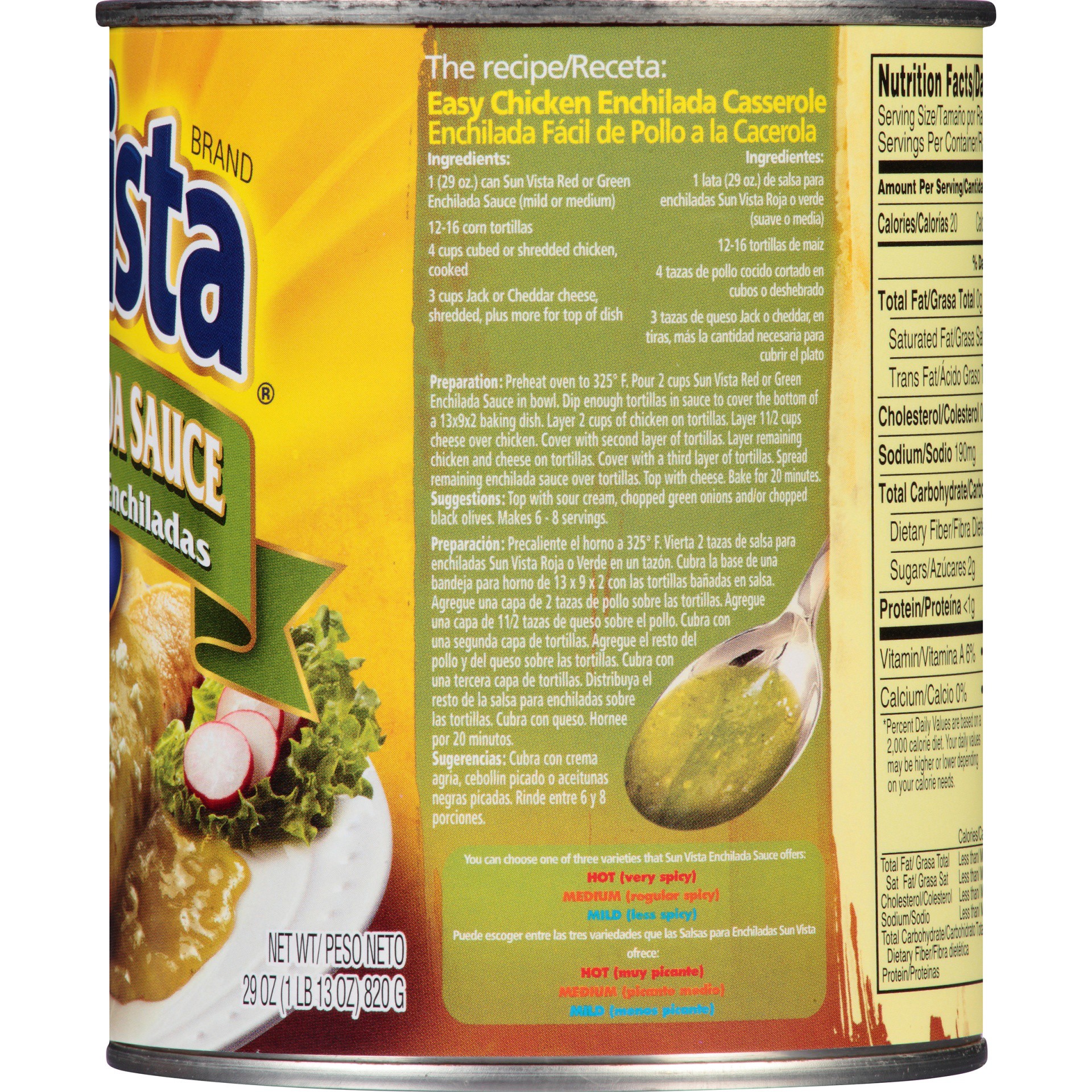 slide 3 of 6, SunVista Mild Enchilada Sauce 29 oz, 29 oz