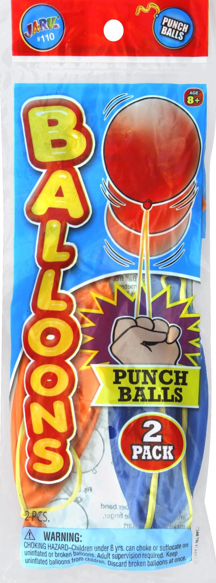 slide 1 of 1, Ja-Ru Inc. Punch Balloons, 2 ct