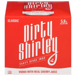 Dirty Shirley Classic Vodka with Real Cherry Juice - 4 x 12 oz Cans