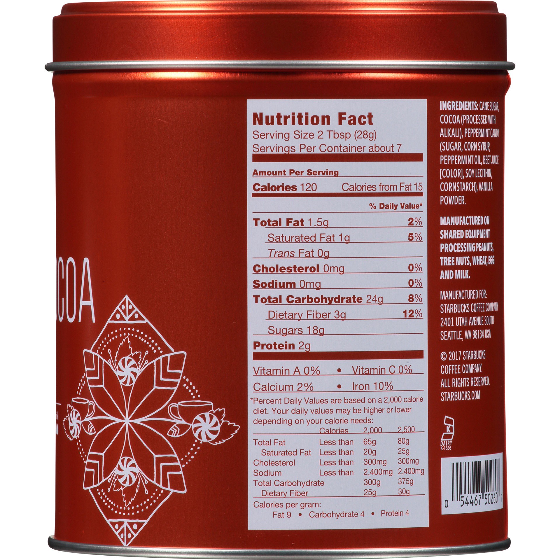 slide 2 of 6, Starbucks Peppermint Hot Cocoa Tin - 7 oz, 7 oz