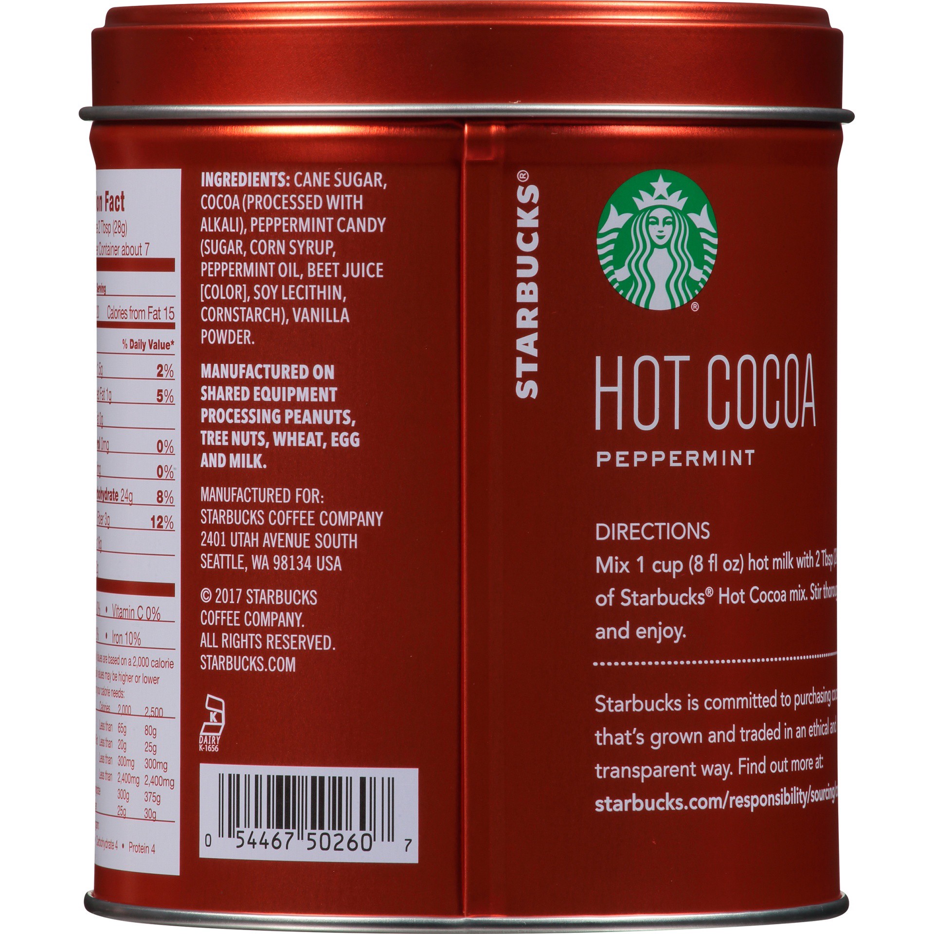 slide 4 of 6, Starbucks Peppermint Hot Cocoa Tin - 7 oz, 7 oz