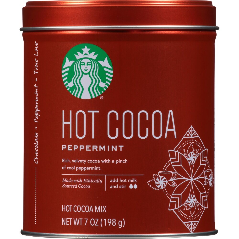 slide 1 of 6, Starbucks Peppermint Hot Cocoa Tin - 7 oz, 7 oz