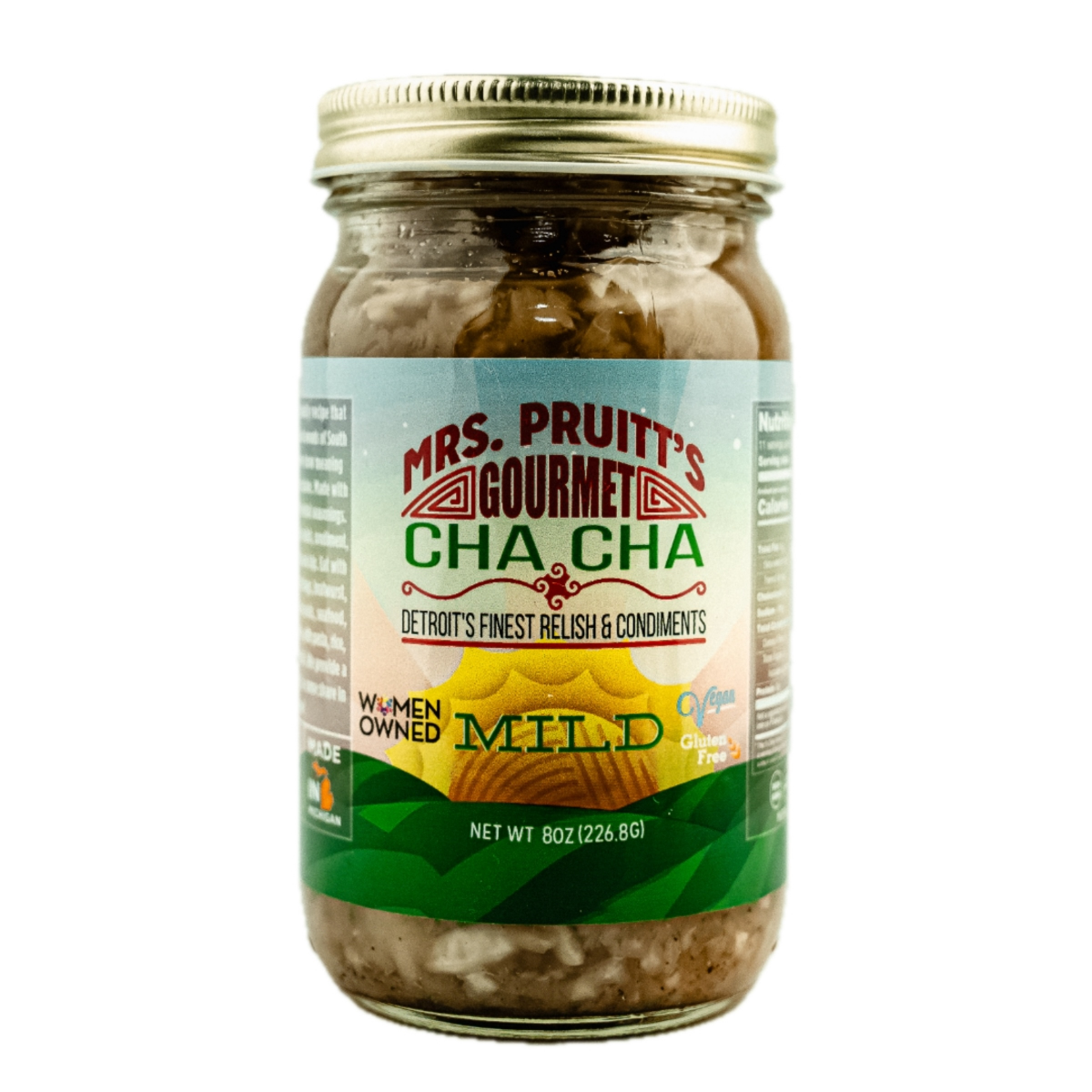 slide 1 of 1, Mrs. Pruitts Gourmet Cha Cha Mild 8 Oz., 8 oz