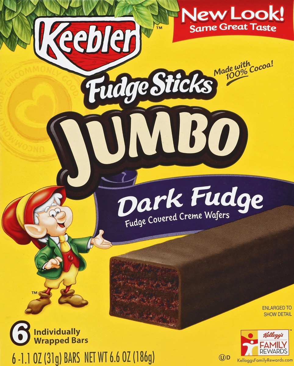 slide 5 of 6, Keebler Original Jumbo Fudge Sticks, 6.6 oz