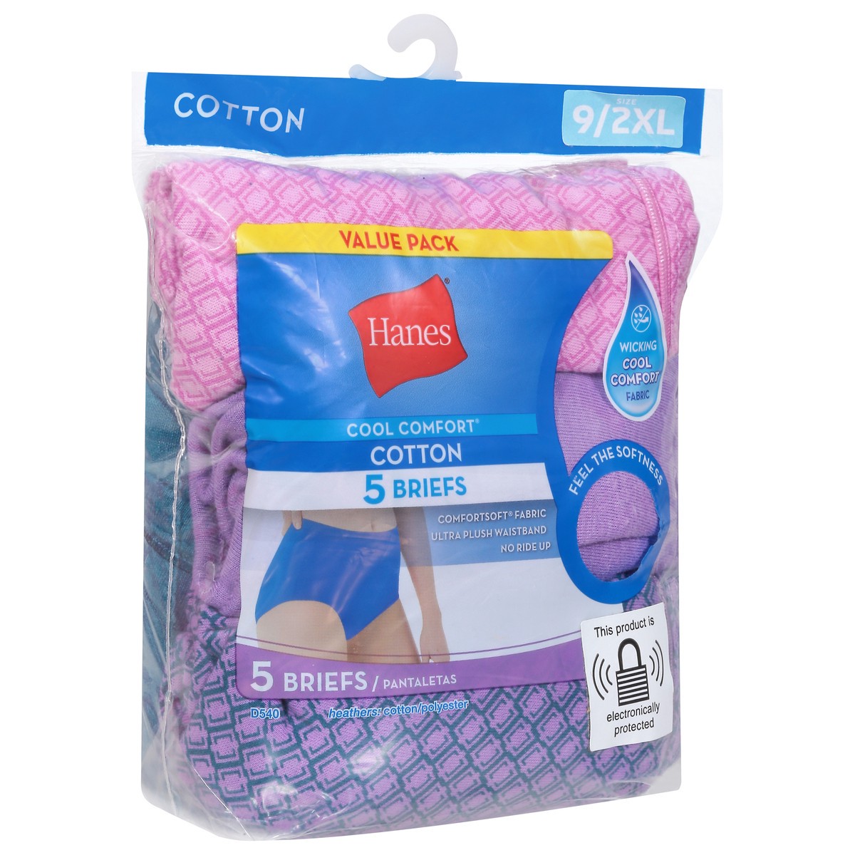 slide 7 of 9, Hanes Tagless Cotton Briefs 9/2XL 5 ea, 5 ct