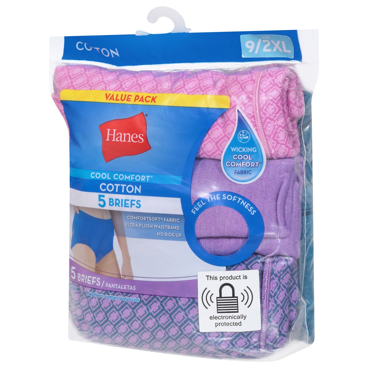 slide 2 of 9, Hanes Tagless Cotton Briefs 9/2XL 5 ea, 5 ct