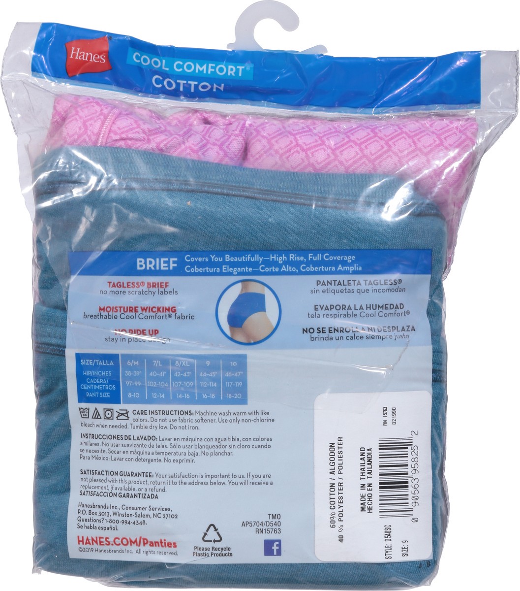 slide 3 of 9, Hanes Tagless Cotton Briefs 9/2XL 5 ea, 5 ct