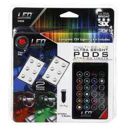 Custom Accessories 6 LED Multi Color Ultra Bright Light Pods With Remote