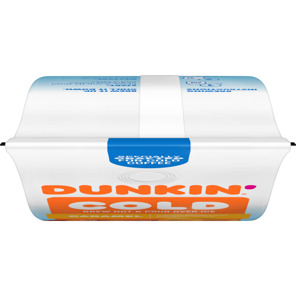 slide 6 of 22, Dunkin' Dunkin’ Cold Caramel Flavored Ground Coffee, 10 oz. Bag, 10 oz