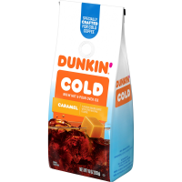 slide 20 of 22, Dunkin' Dunkin’ Cold Caramel Flavored Ground Coffee, 10 oz. Bag, 10 oz