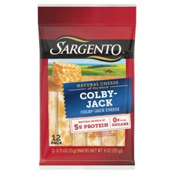 Sargento Natural Colby-Jack Cheese Snack Sticks, 12-Count, 9 oz