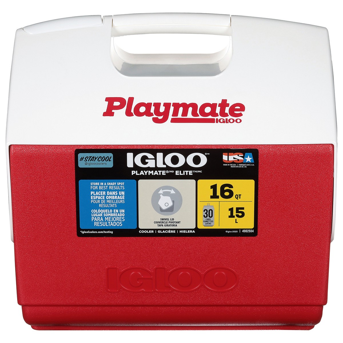 slide 1 of 8, Igloo Playmate Elite Red 16 Quart Cooler 1 Each, 1 ct
