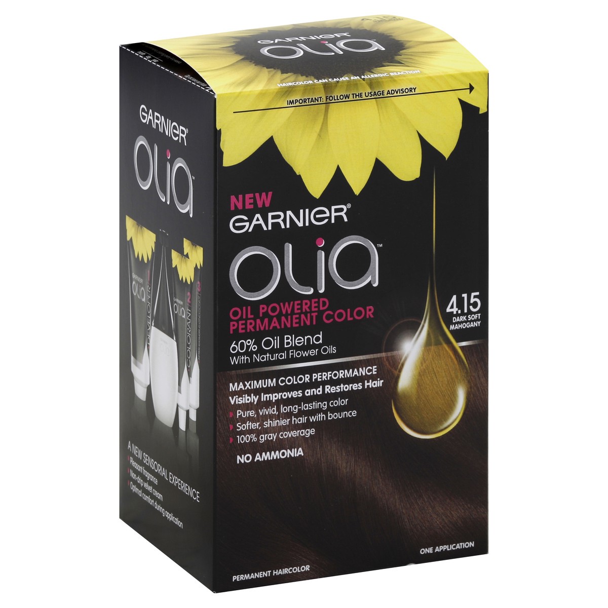 slide 5 of 5, Olia Garnier Olia Brilliant Color 4.15 Dark Soft Mahogany Hair Color, 1 ct