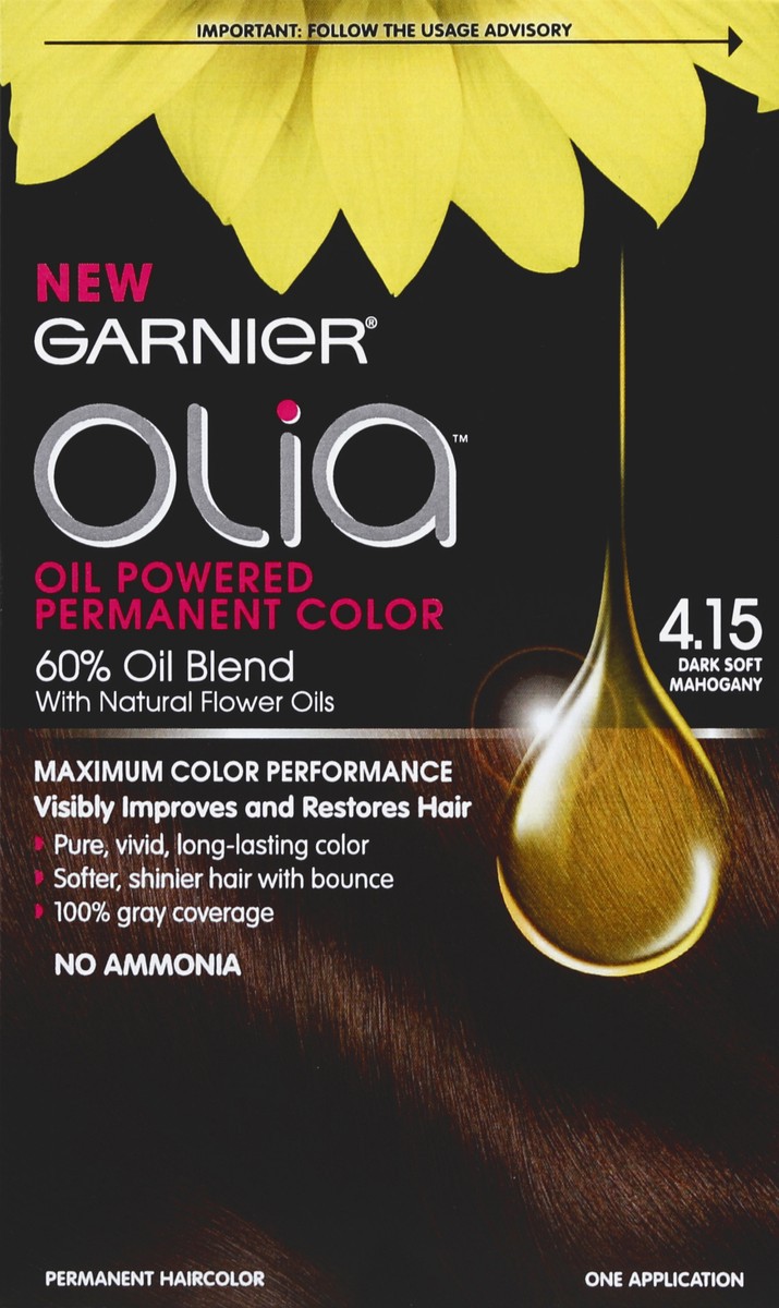 slide 1 of 5, Olia Garnier Olia Brilliant Color 4.15 Dark Soft Mahogany Hair Color, 1 ct