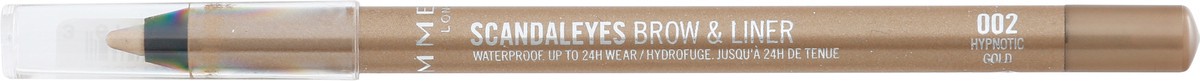 slide 2 of 12, COTY RIMMEL LONDON RIM Scandaleyes WP Brow and Liner Kajal Hypnotic Gold, 0.040 oz