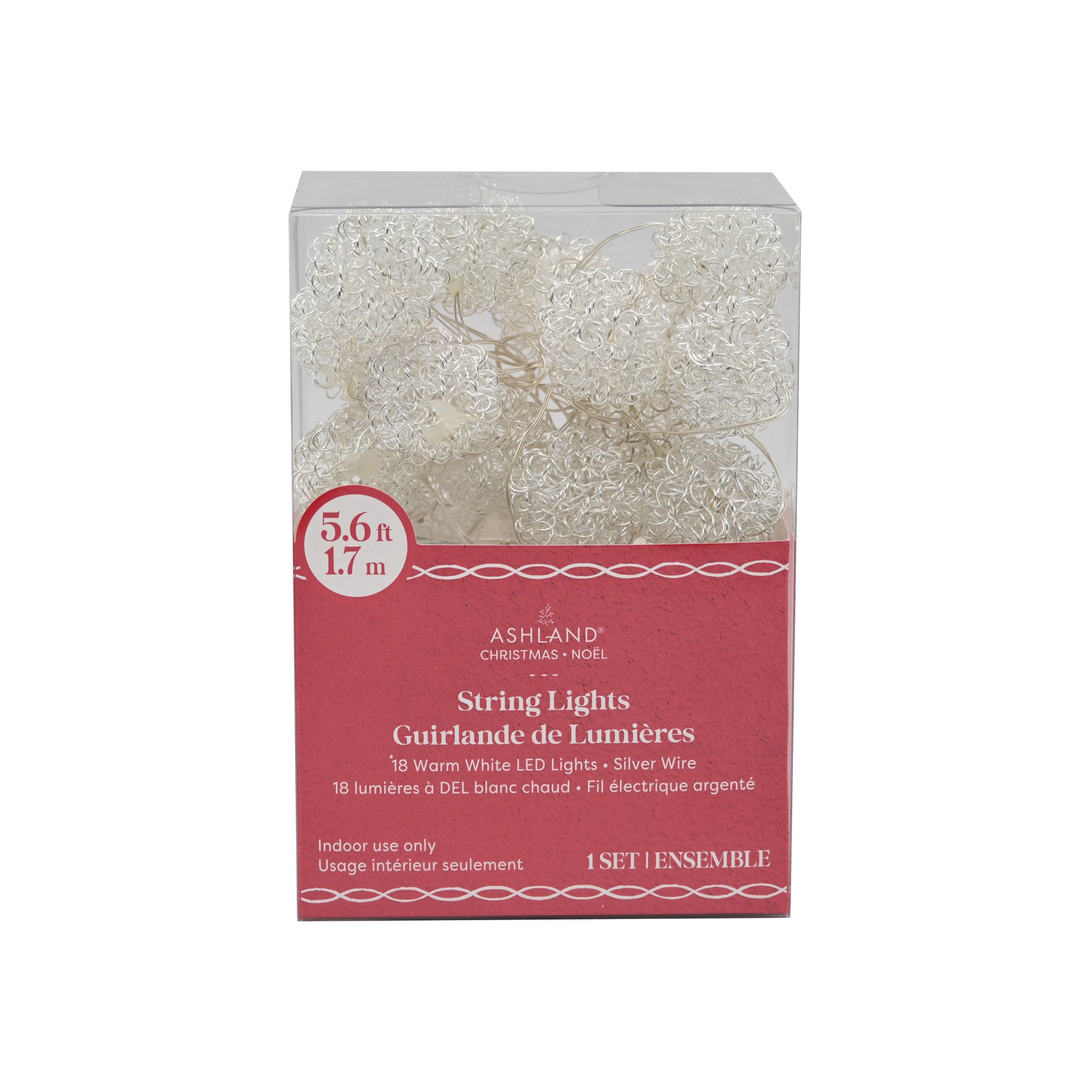 slide 3 of 4, 18ct. Warm White Led Silver Wire Ball String Lights By Ashland, 18 ct