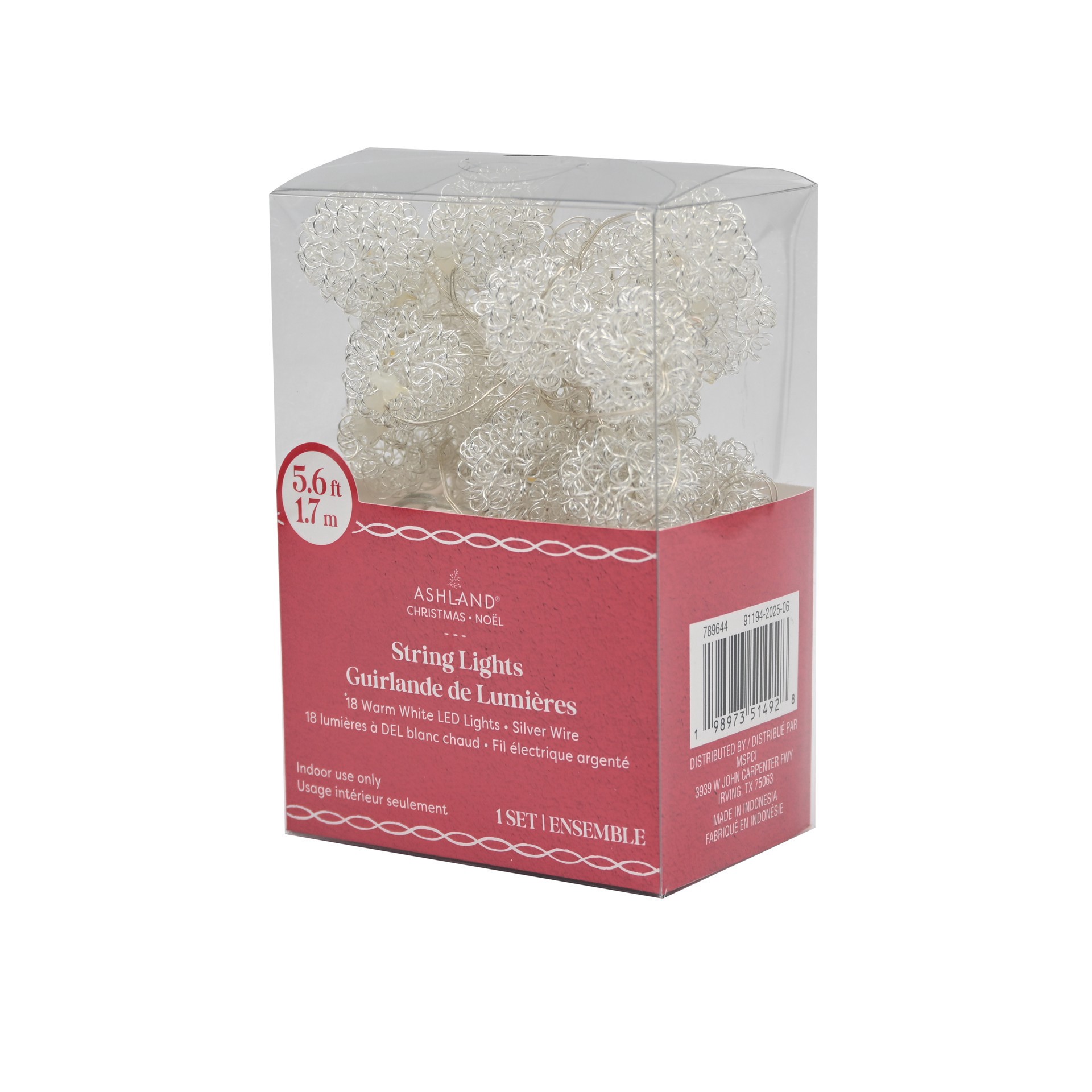 slide 4 of 4, 18ct. Warm White Led Silver Wire Ball String Lights By Ashland, 18 ct