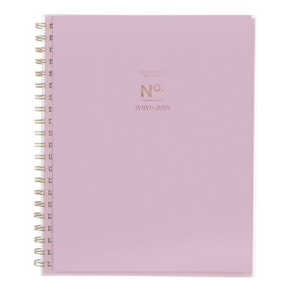 slide 1 of 5, Cambridge Workstyle Weekly/Monthly Academic Planner, 8-1/2'' X 11'', Dusty Pink, July 2020 To June 2021, 1442-901A-19, 1 ct