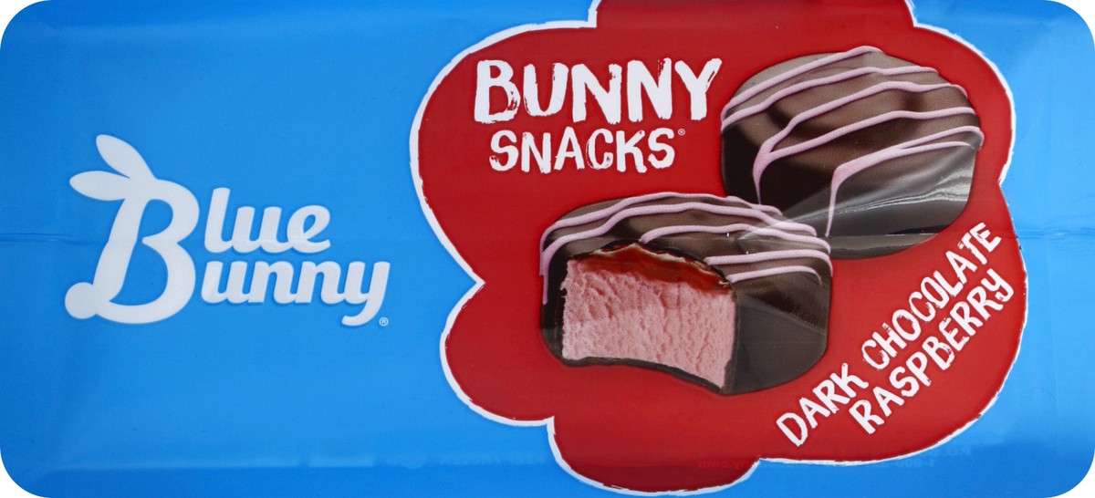 slide 6 of 8, Blue Bunny Ice Cream, Reduced Fat, Dark Chocolate Raspberry, 6 ct