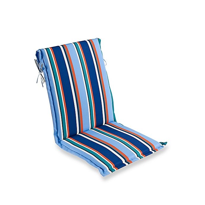 slide 1 of 1, Destination Summer Stripe Sling Back Indoor/Outdoor Cushion - Cobalt, 1 ct