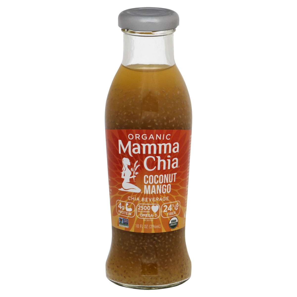 slide 1 of 10, Mamma Chia Organic Vitality Beverage Coconut Mango - 10 Fl. Oz., 10 fl oz