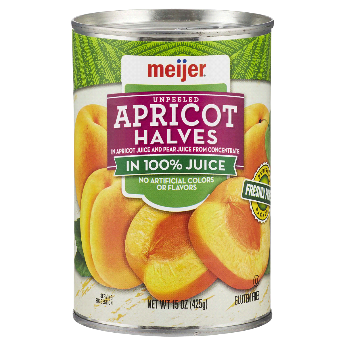 slide 1 of 4, Meijer Unpeeled Apricot Halves in Pear 100% Juice, 15 oz