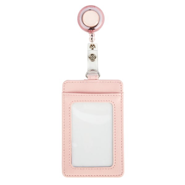 slide 3 of 3, Office Depot Brand Badge Holder, 2 13/16"" X 4 7/16"", Pink, 1 ct