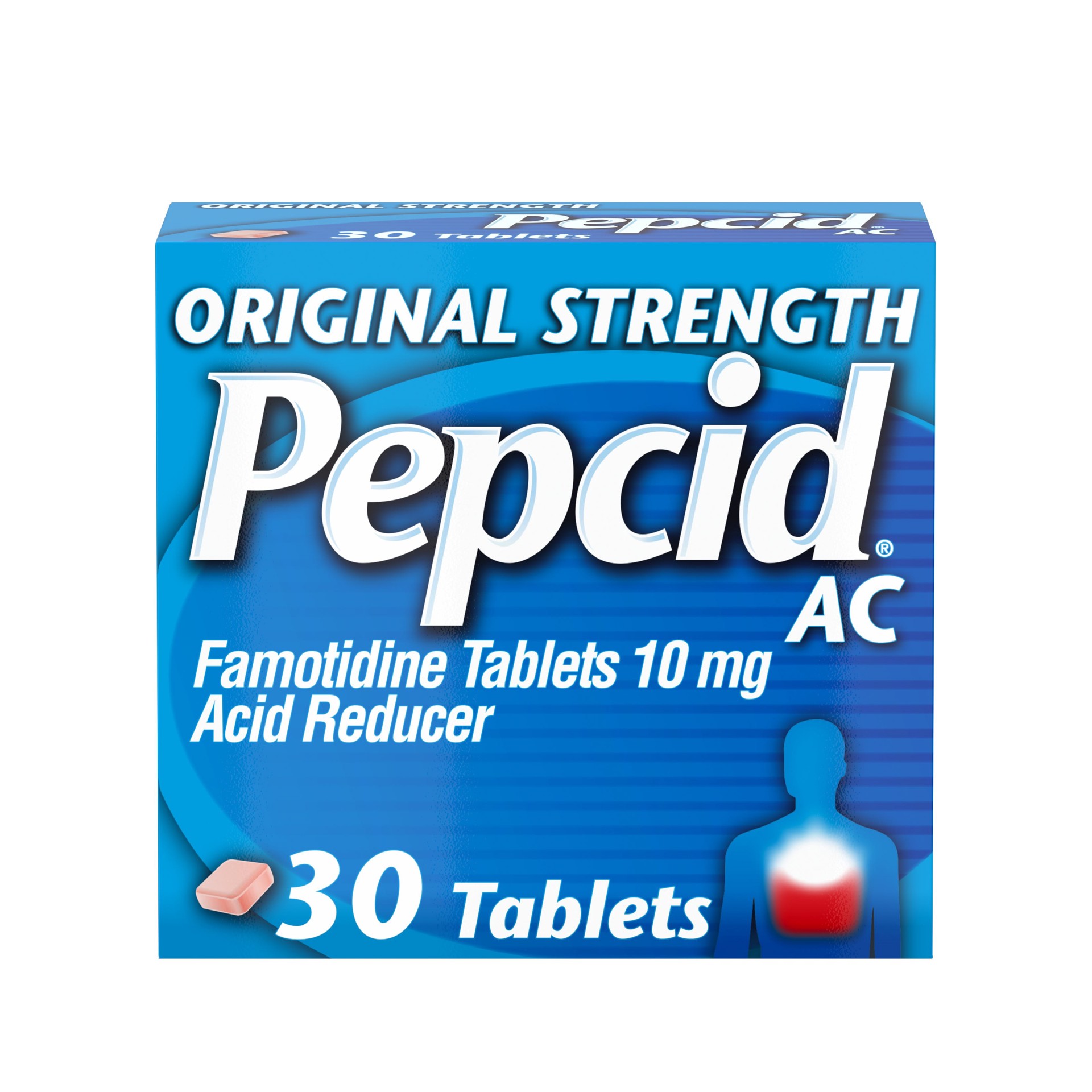 slide 1 of 6, Pepcid AC Original Strength Acid Reducer Tablets, 30 ct