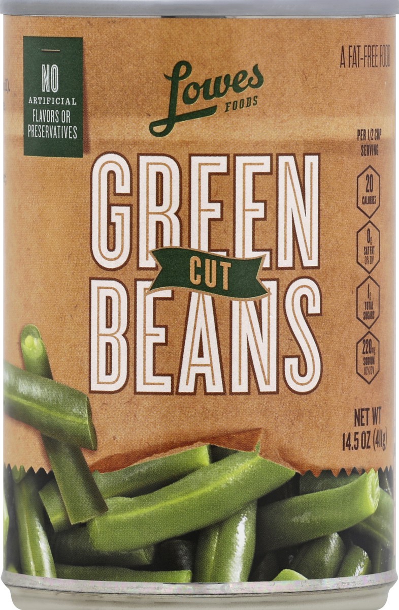 slide 2 of 2, Lowes Foods Cut Green Beans, 14.5 oz