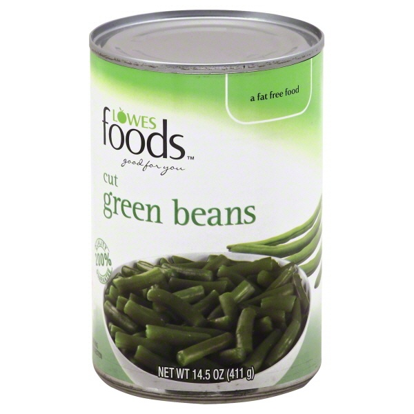 slide 1 of 2, Lowes Foods Cut Green Beans, 14.5 oz