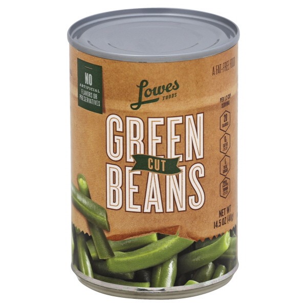 slide 1 of 2, Lowes Foods Cut Green Beans, 14.5 oz