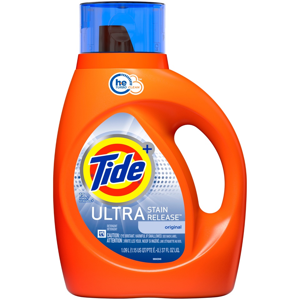 slide 1 of 1, Tide Tide Ultra Stain Release He Turbo Clean Liquid Laundry Detergent, 46 oz