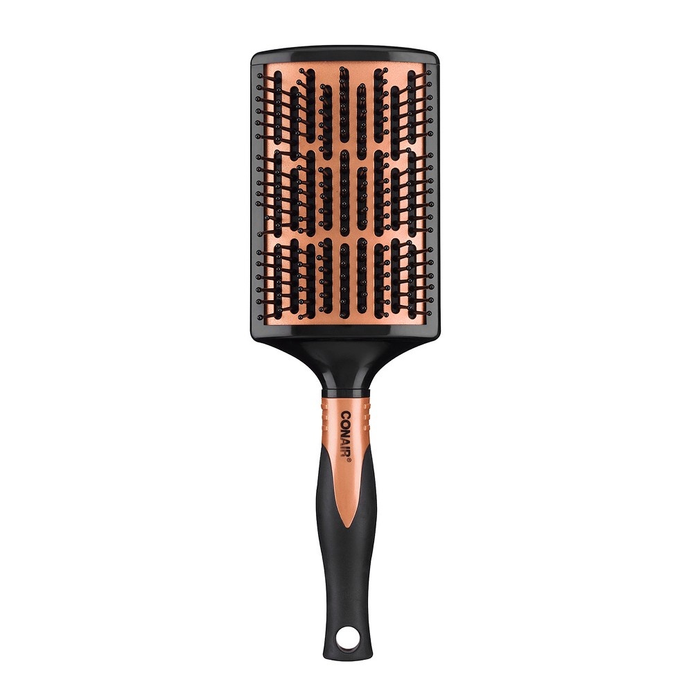 slide 3 of 3, Conair Quick Blow-Dry Pro Curved Copper Paddle Brush, 1 ct