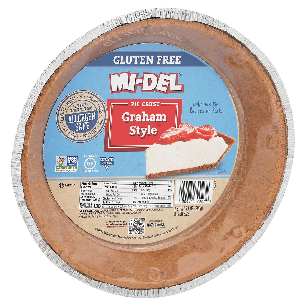 slide 4 of 14, MI-DEL Gluten-Free Pie Crust Graham Style, 7.1 oz