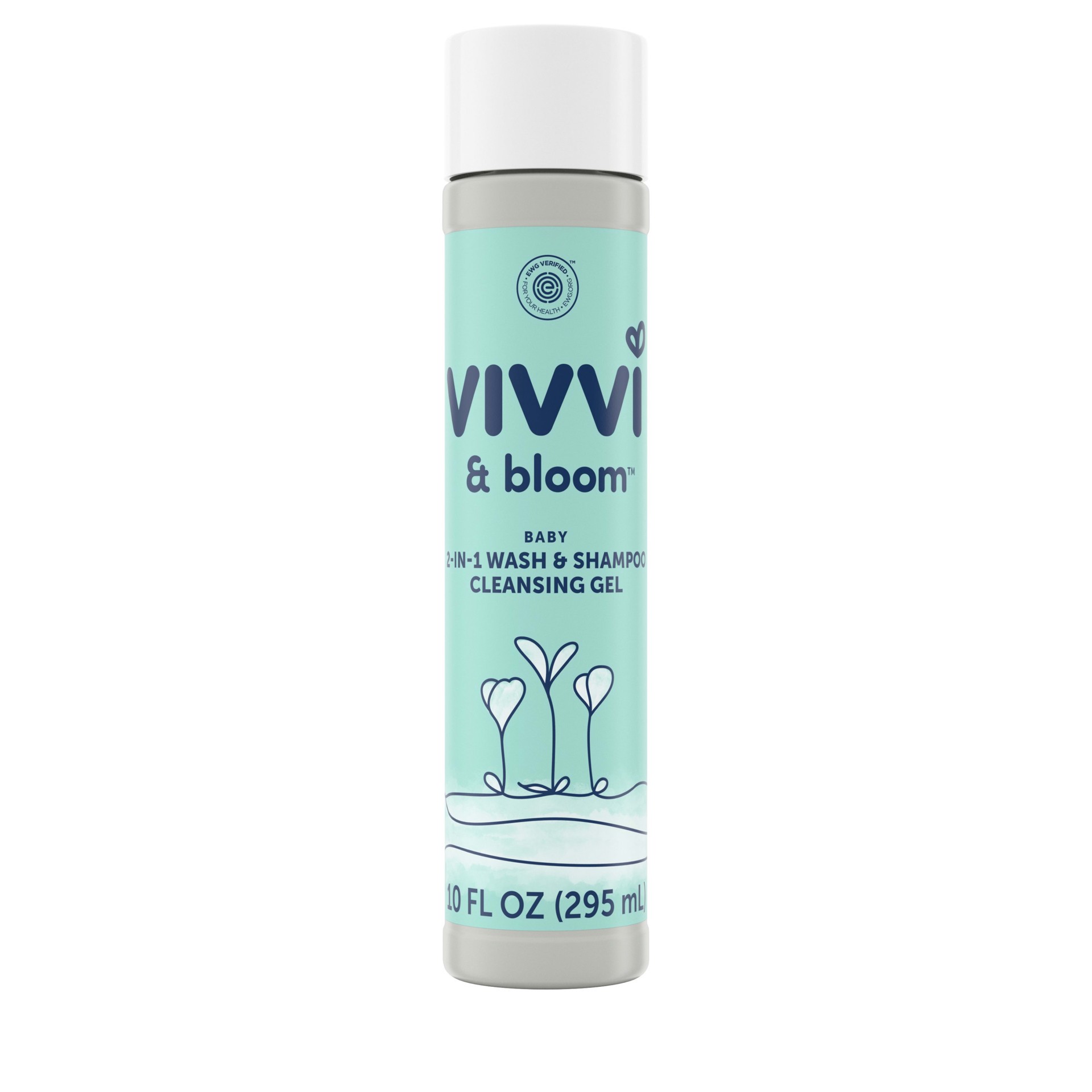 slide 1 of 7, Vivvi & Bloom 2-in-1 Baby Wash & Shampoo Cleansing Gel, 10 fl oz