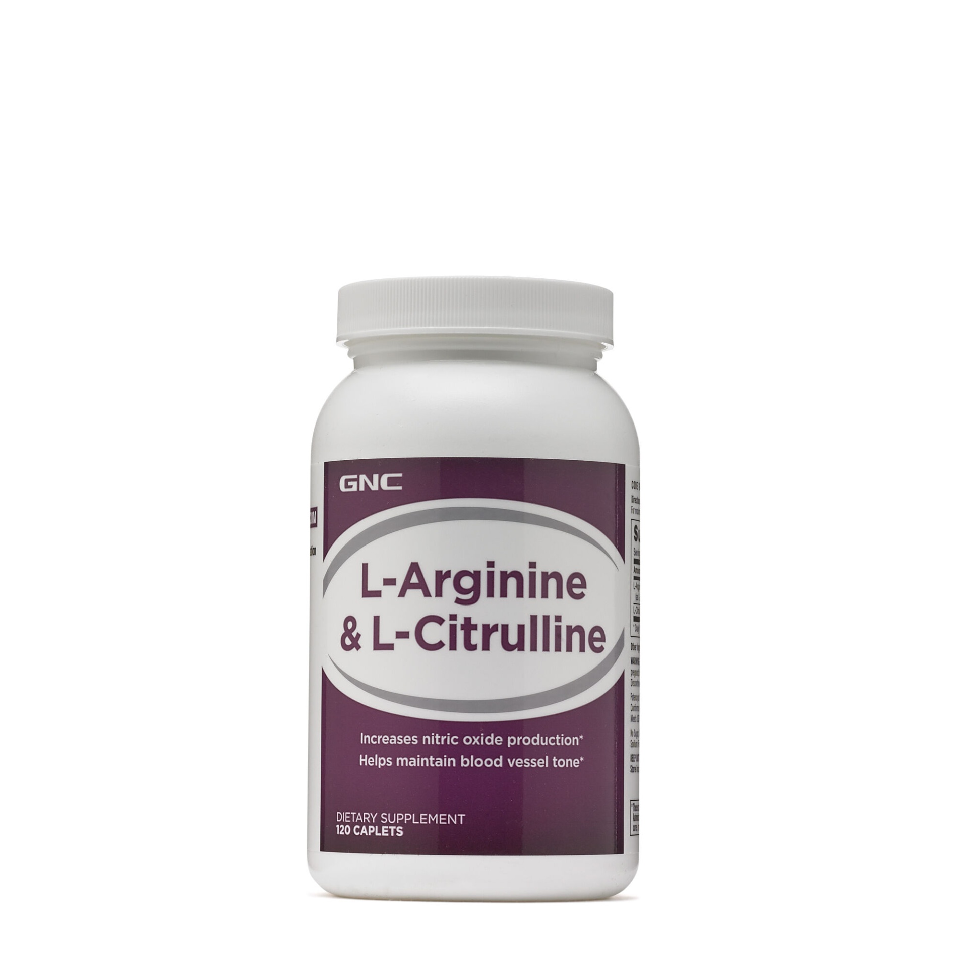 slide 1 of 1, GNC L-Arginine & L-Citrulline, 120 ct