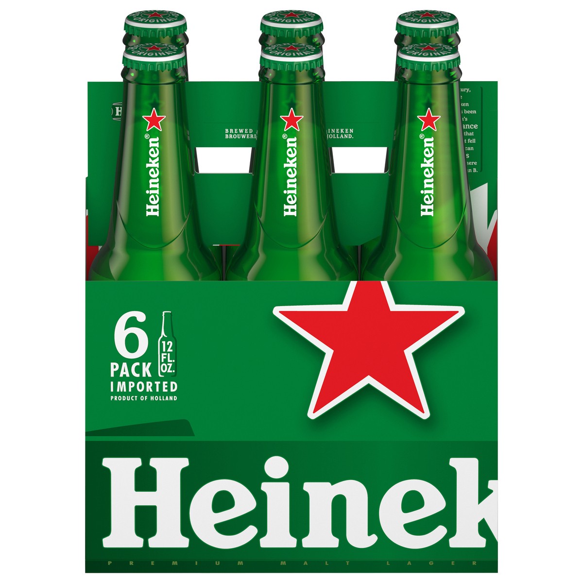 slide 1 of 9, Heineken 6 Pack Original Beer 6 - 12 fl oz Bottles, 12 oz