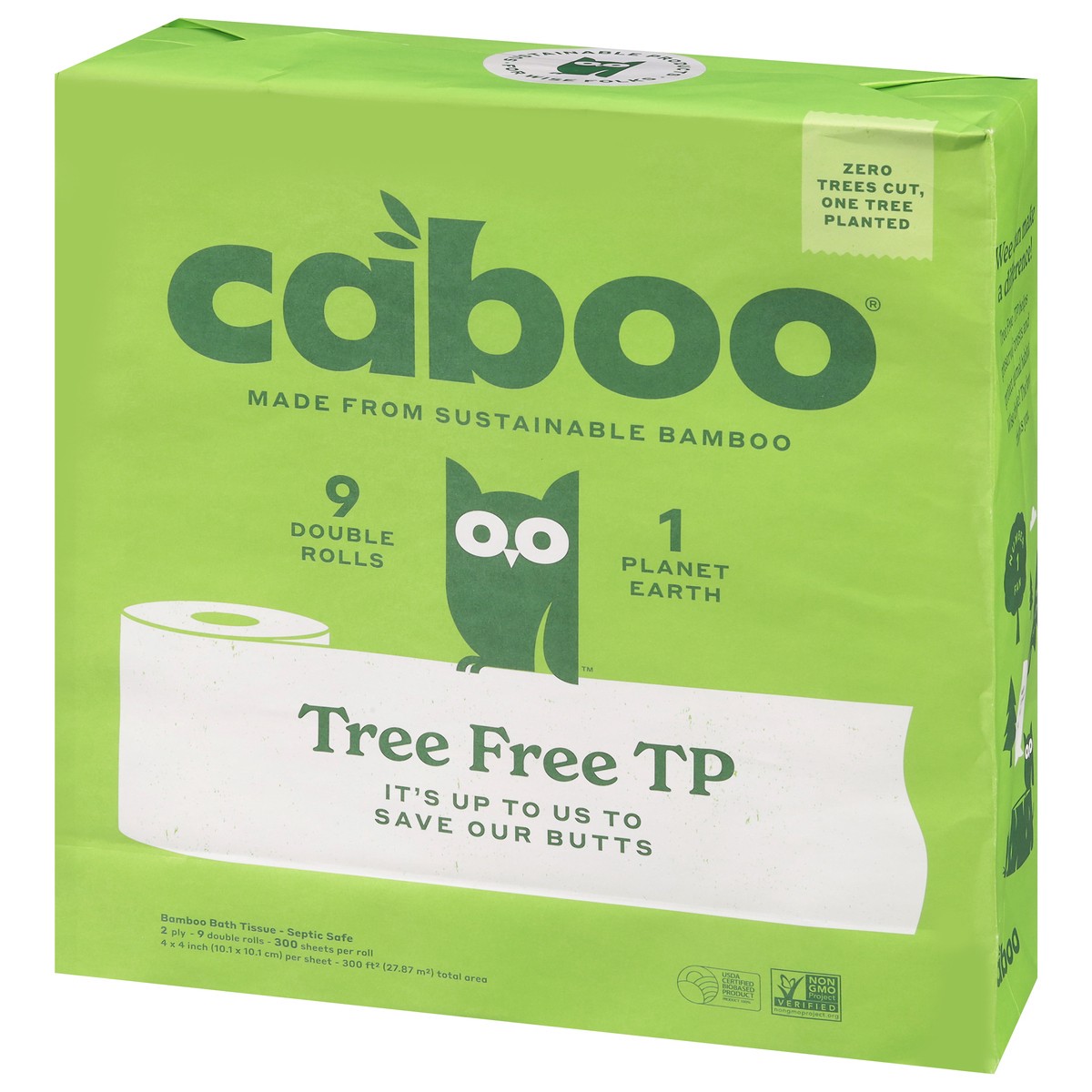 slide 2 of 10, Caboo Bamboo 2 Ply Bath Tissue, 9 ct