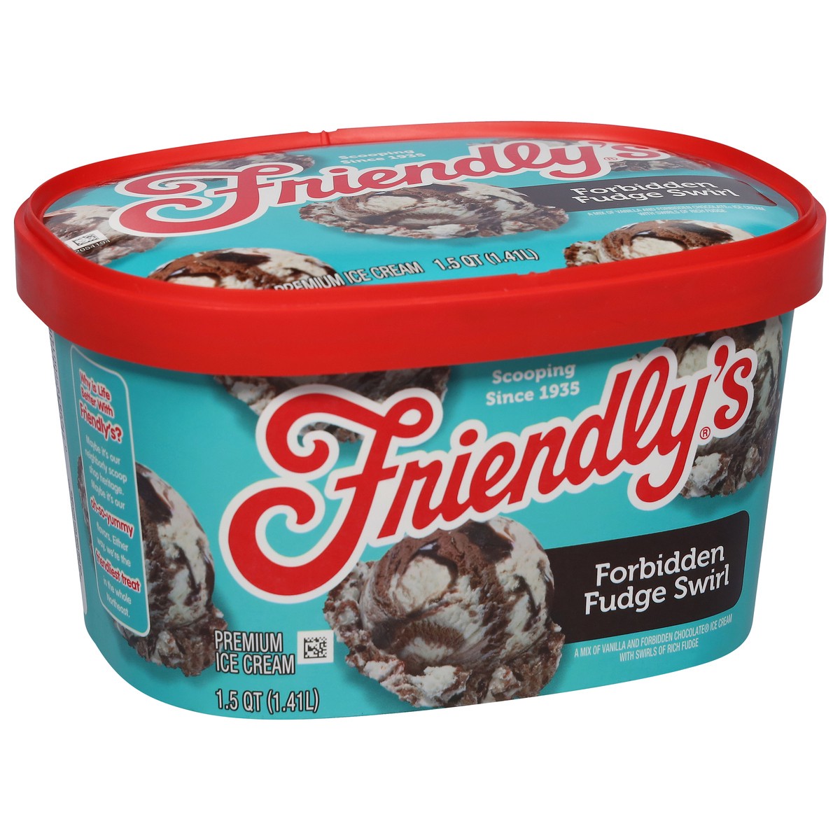 slide 6 of 9, Friendly's Premium Forbidden Fudge Swirl Ice Cream 1.5 qt, 1.5 qt