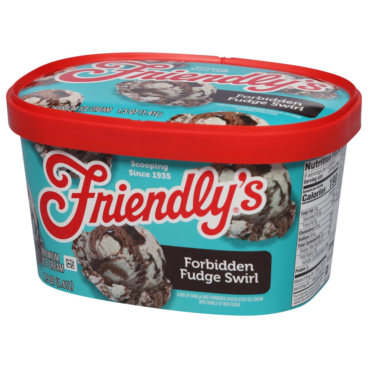 slide 3 of 9, Friendly's Premium Forbidden Fudge Swirl Ice Cream 1.5 qt, 1.5 qt