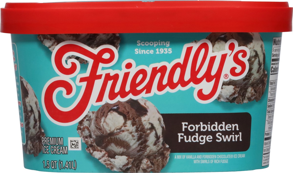 slide 5 of 9, Friendly's Premium Forbidden Fudge Swirl Ice Cream 1.5 qt, 1.5 qt