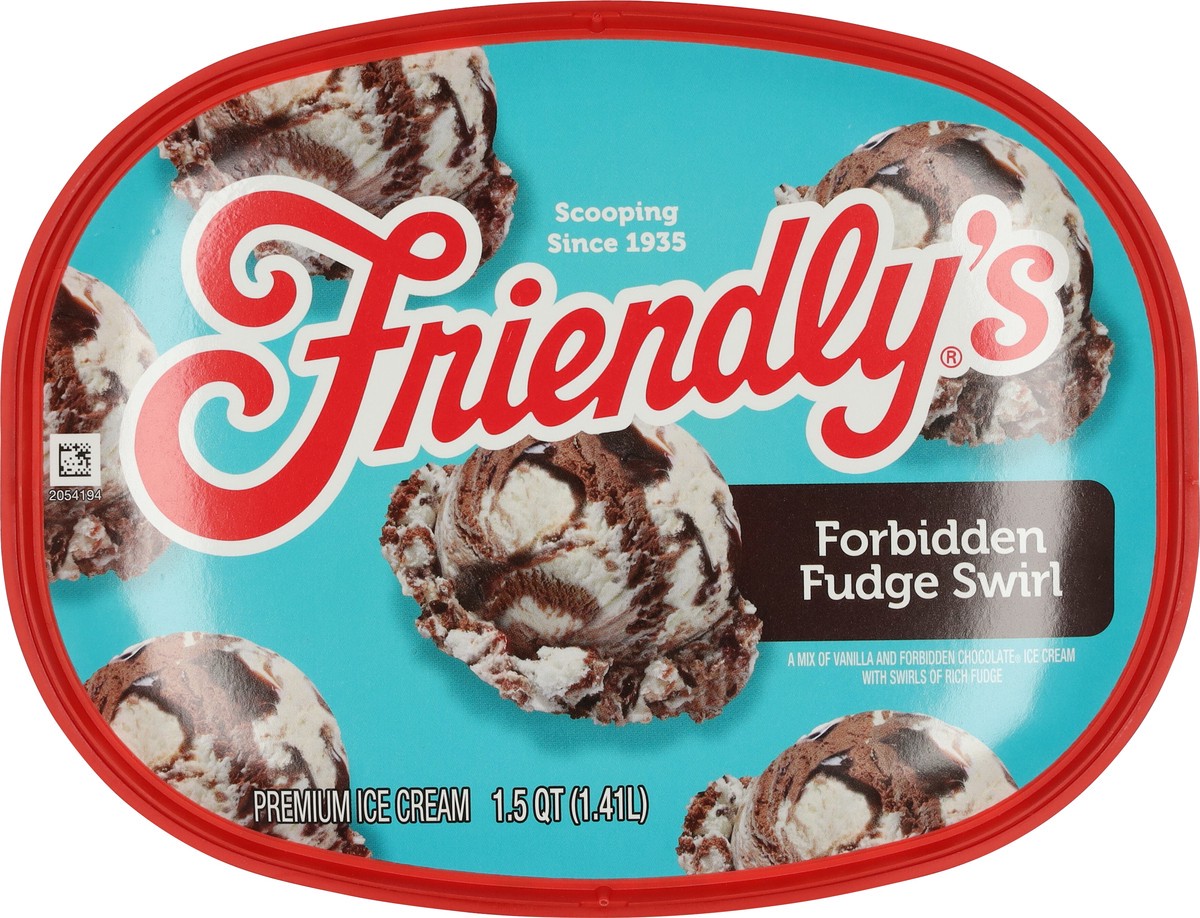 slide 2 of 9, Friendly's Premium Forbidden Fudge Swirl Ice Cream 1.5 qt, 1.5 qt