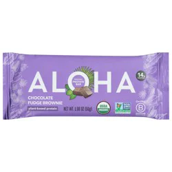 Aloha Organic Chocolate Fudge Brownie Protein Bar 1.98 oz