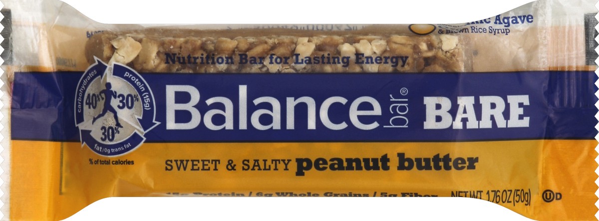 slide 5 of 6, Balance Bar Nutrition Bar, Sweet & Salty Peanut Butter, 1.76 oz