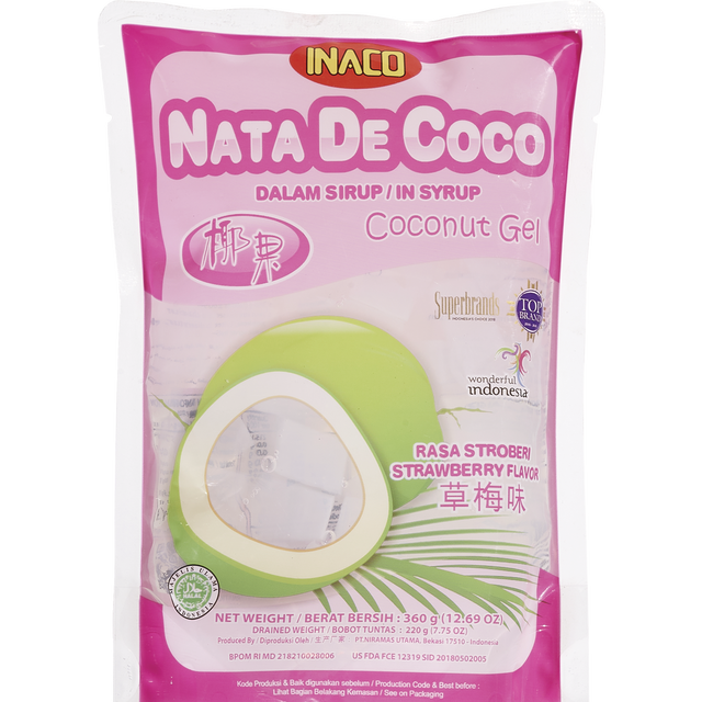 slide 1 of 1, Inaco Nata De Coco-Strawberry - 12.69 oz, 12.69 oz