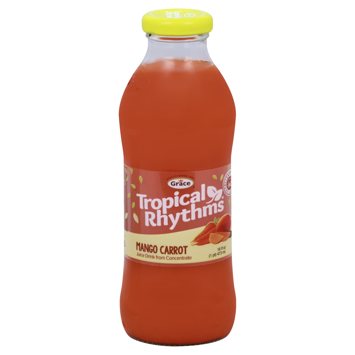 slide 1 of 1, Grace Tropical Rhythms Juice Mango Carrot Bottle- 16 fl oz, 16 fl oz