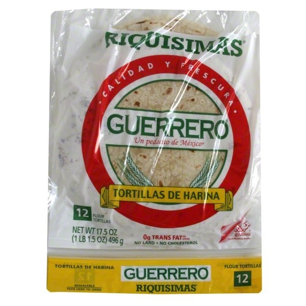 slide 1 of 1, Guerrero Riquisima Soft Taco Flour Tortilla, 10 ct