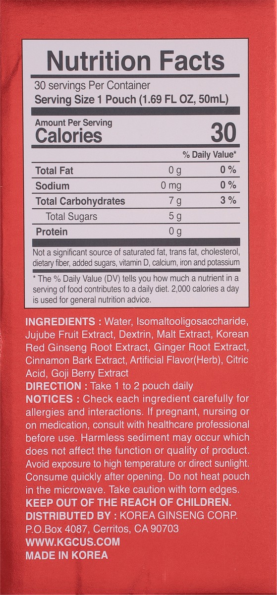 slide 4 of 14, CheongKwanJang Korean Red Ginseng Drink 30 - 1.69 fl oz Pouches, 30 ct