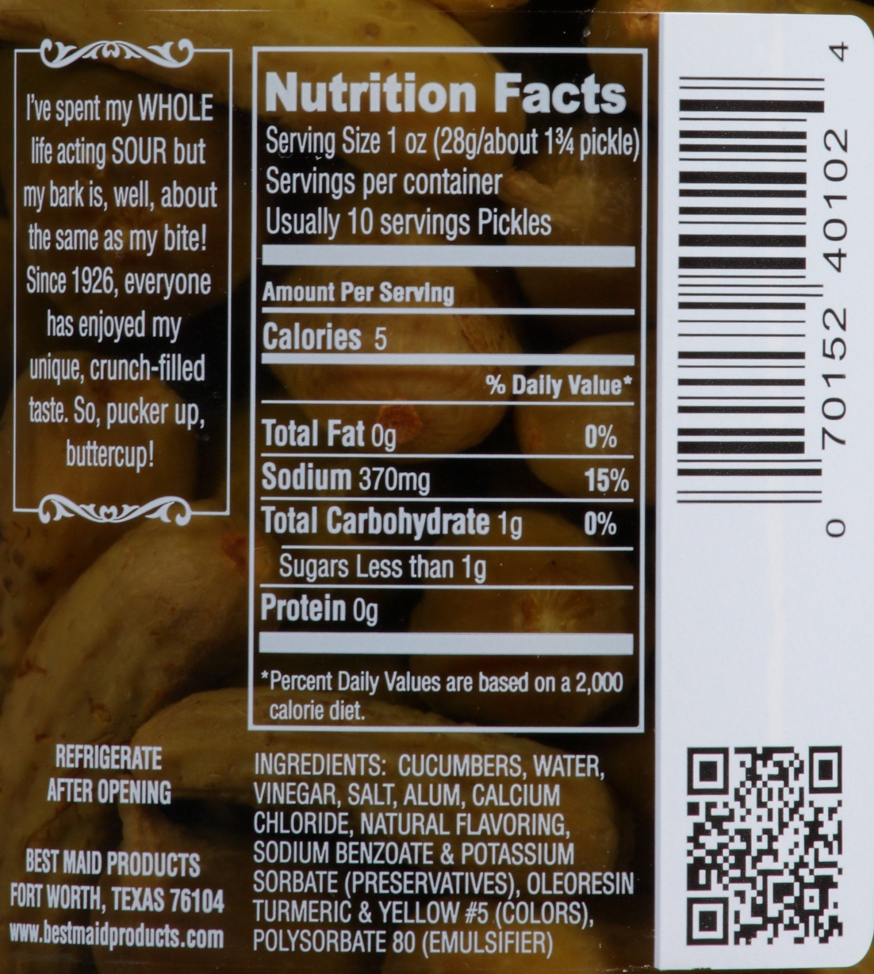 slide 3 of 5, Best Maid Sour Pickles, 16 oz